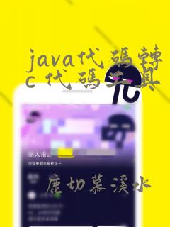 java代码转c 代码工具