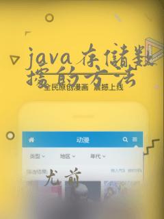 java存储数据的方法
