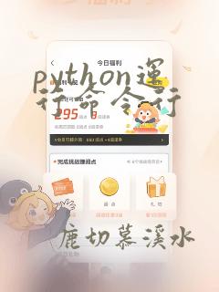 python运行命令行
