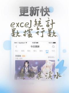 excel统计数据行数