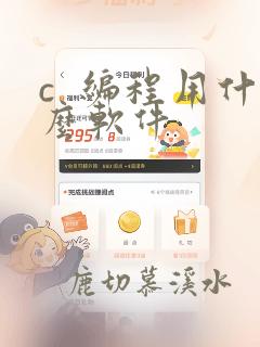 c  编程用什么软件