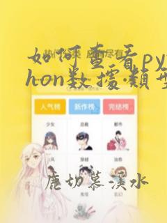 如何查看python数据类型