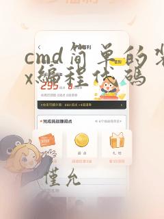 cmd简单的装x编程代码