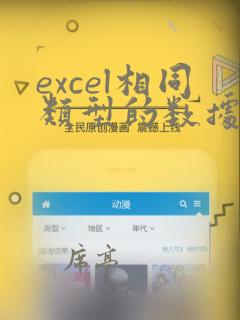 excel相同类型的数据求和