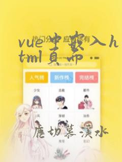 vue中嵌入html页面