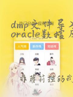 dmp文件导入oracle数据库命令