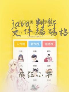 java 判断文件编码格式