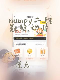 numpy二维数组切片