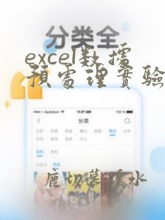 excel数据预处理实验报告