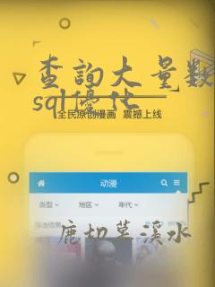 查询大量数据的sql优化