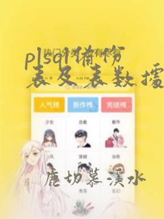 plsql备份表及表数据