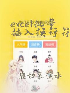 excel批量插入换行符
