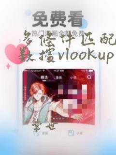 多条件匹配查找数据vlookup