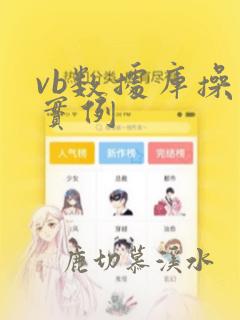 vb数据库操作实例