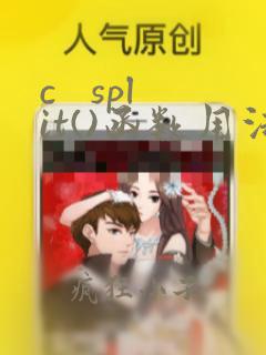 c split()函数用法