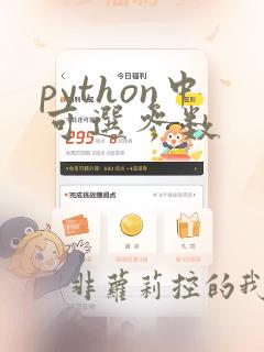 python中可选参数