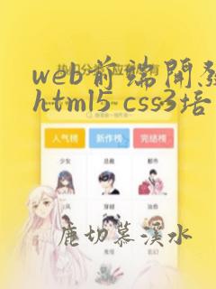 web前端开发html5 css3培训