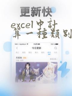 excel中计算一种类别的总和