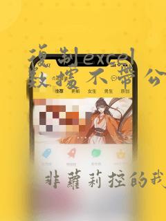 复制excel数据不带公式