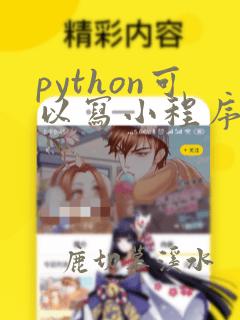 python可以写小程序代码吗