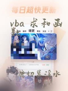 vba 求和函数