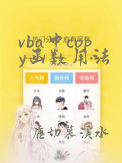 vba中copy函数用法