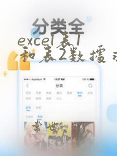 excel表1和表2数据求和公式