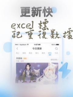 excel 标记重复数据