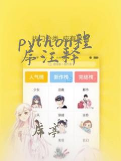 python程序注释