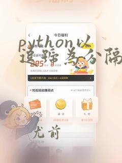 python以逗号为分隔符