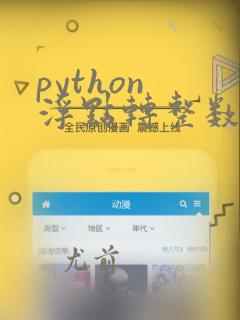 python 浮点转整数