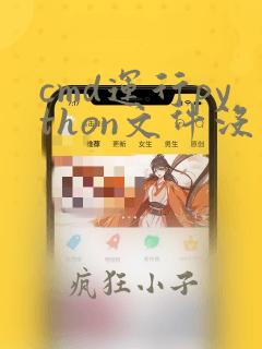 cmd运行python文件没有反应