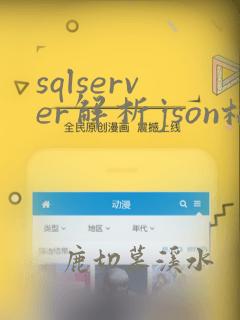 sqlserver解析json格式字段