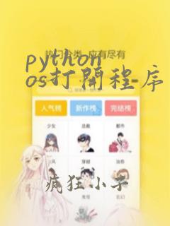python os打开程序