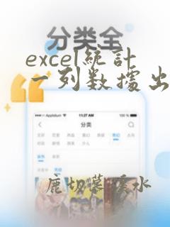excel统计一列数据出现的次数
