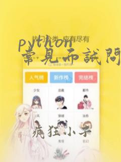 python 常见面试问题