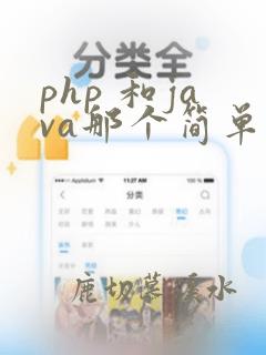php 和java那个简单易学