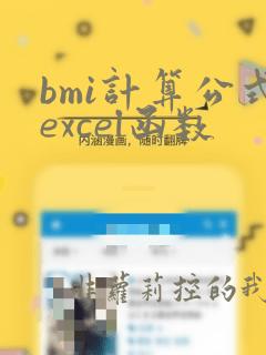 bmi计算公式excel函数