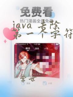 java 去除第一个字符