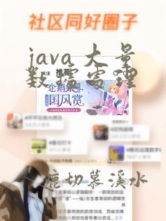 java 大量数据处理