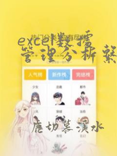 excel数据管理分析系统