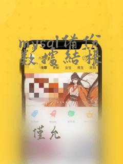 mysql备份数据结构