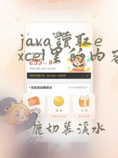 java读取excel里的内容
