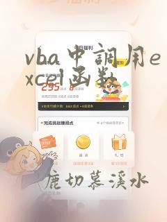 vba中调用excel函数