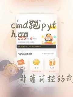 cmd跑python