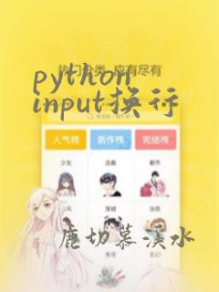 python input换行