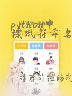 python中标识符命名规则