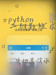 python 二维数组求和