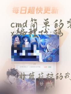 cmd简单的装x编程代码