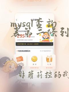 mysql查询表第二条到第四条记录